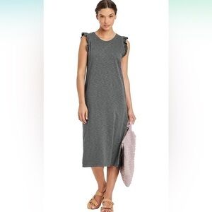 Universal Thread Women's 100% Cotton Ruffle‎ Tank Dress Size XS Gray